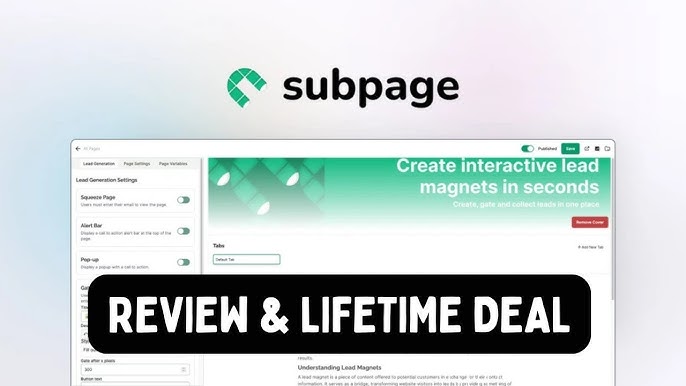 Subpage Lifetime Deal Review: Unlock Unlimited Website Potential