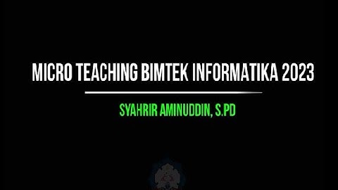 Micro Teaching Untuk Tugas Bimtek Informatika 2023-Analisis Data