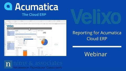 Velixo Excel Based Reporting for Acumatica Cloud ERP