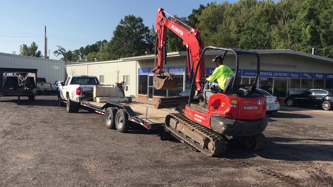 Loading a miniexcavator YouTube