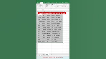 Tự động thay đổi cỡ chữ với độ rộng ô trong Excel
