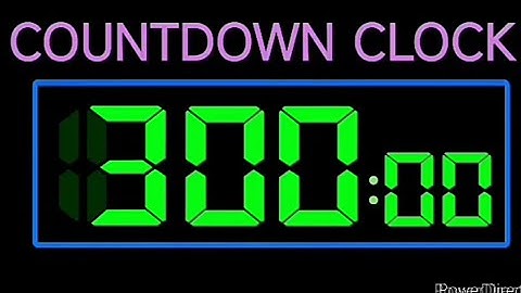 300 Seconds (5 Minutes) Countdown (Digital Stopwatch Version) Remix BBC Arabic Countdown