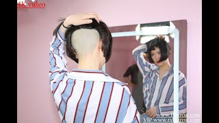 fhaircut-1231 longhair cut BOB headshave 坊主頭に剃る 剃光头  剪短发 短髪にする 烫卷发 perm hair 断发 刮脸