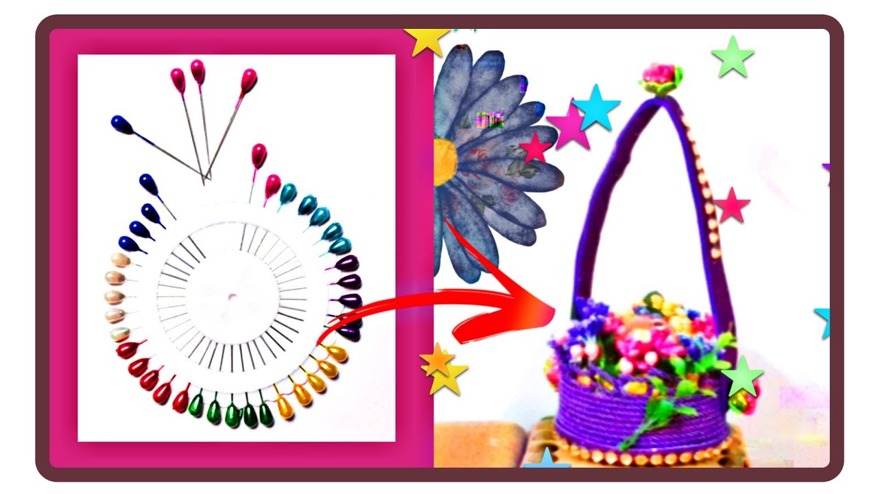 How To Make Simple Basket cute basket YouTube