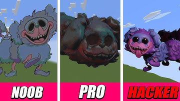 Pixel Art (NOOB vs PRO vs HACKER vs GOD) Poppy Playtime PJ Pug-A-Pillar in Minecraft Chapter 2