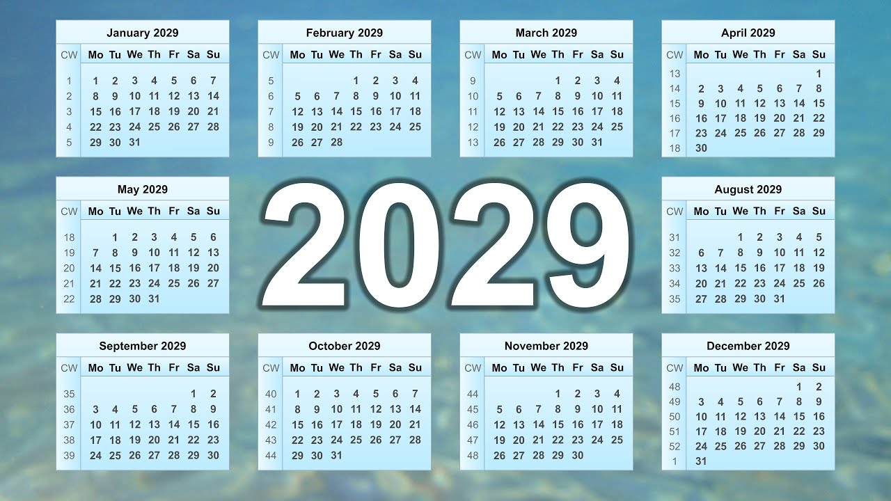 2029 Calendar