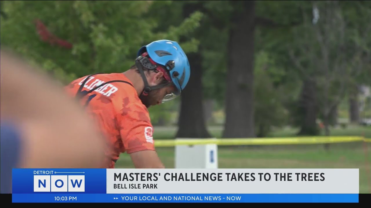 Tree Climbing Championship takes to Belle Isle - YouTube