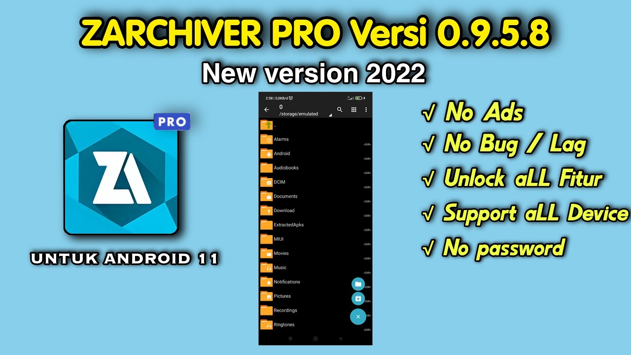 ZARCHIVER PRO MOD Apk Versi 0.9.5.8 support di semua android
