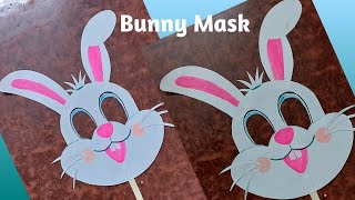 rabbit face mask making | how to make rabbit mask with paper | animal mask making easy