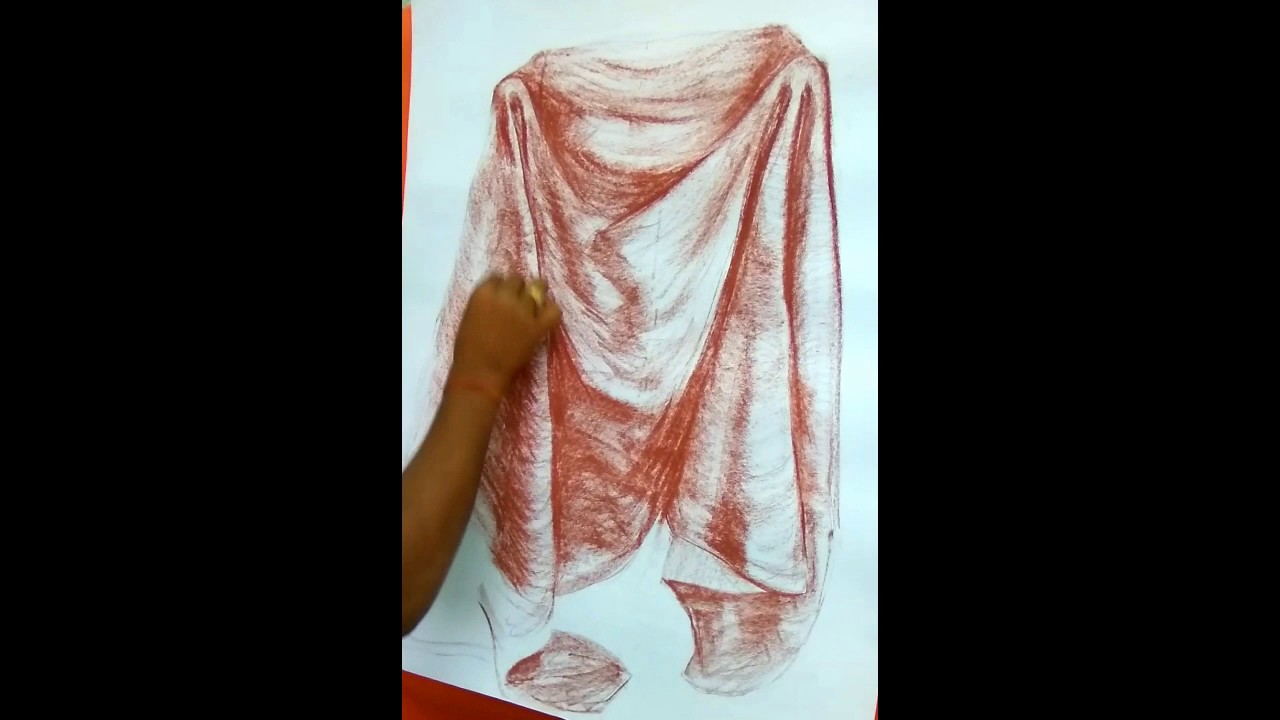 How To Draw Drapery And Clothing Folds With Crayons Easy Step By