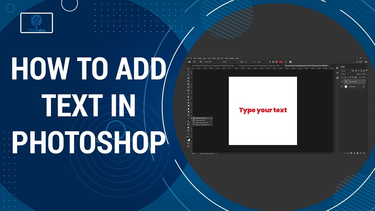 How to Add Text in Photoshop 2023 - YouTube