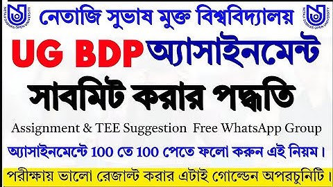 NSOU UG BDP Assignment Portal Login Process Step By Step|| NSOU UG BDP Assignment Answer 100% ✅