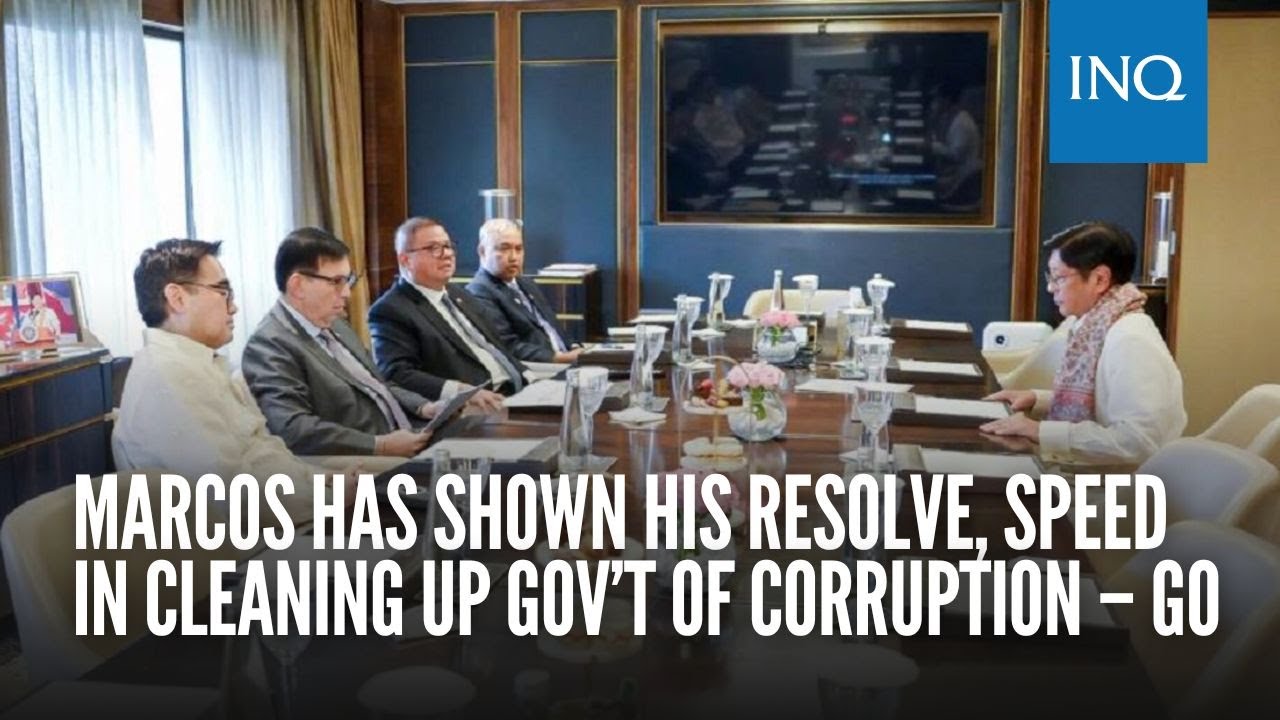 Marcos Cleanig Program Marcos has shown his resolve, speed in cleaning up gov’t of corruption ...