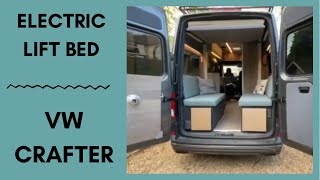 VW Crafter Camper Conversion  Electric lift bed installation  Project 2000 System (Happi jack bed)
