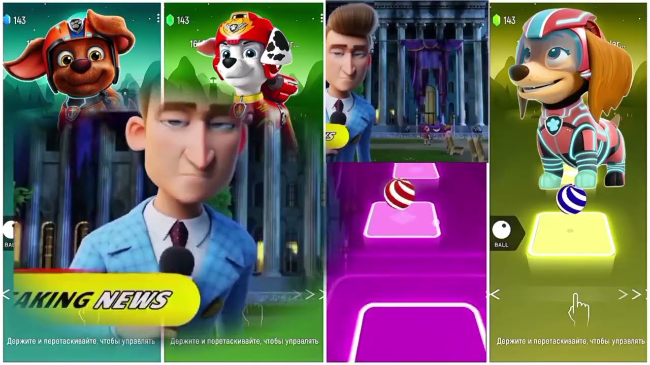 pov patrol Marshall vs Chase vs Rocky and Skay EDM RUSH