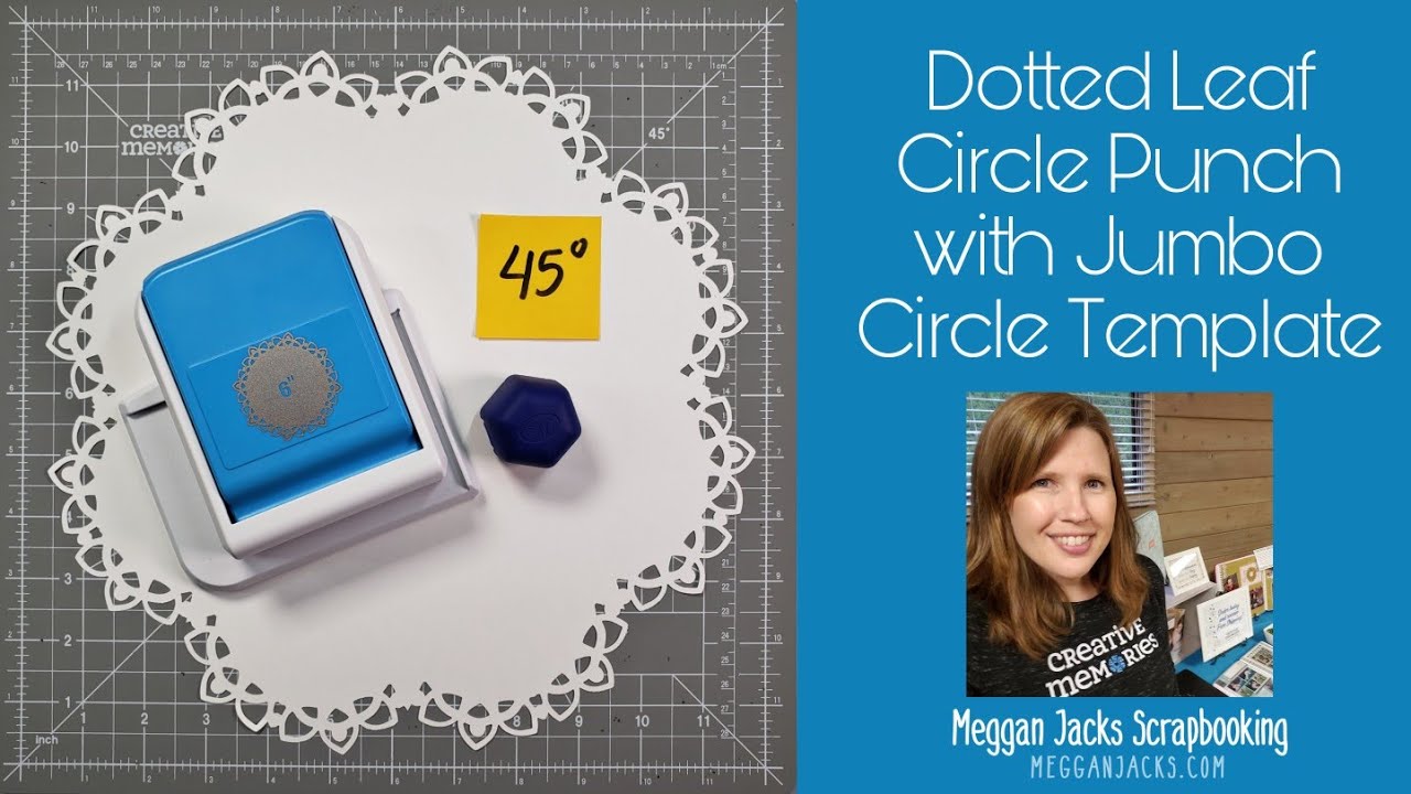 Creative Memories Dotted Leaf Circle Punch with Jumbo Circle Template