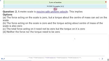 Laws of Motion NCERT Exemplar #SATHEE_ENGG #swayamprabha #engineeringexams