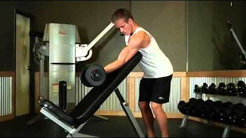 Biceps   Standing One Arm Dumbbell Curl Over Incline Bench   Exercises Guide!   Live Health Club