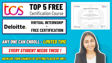 TCS and Deloitte FREE certification | Most Popular courses| Important for placements | Register Now