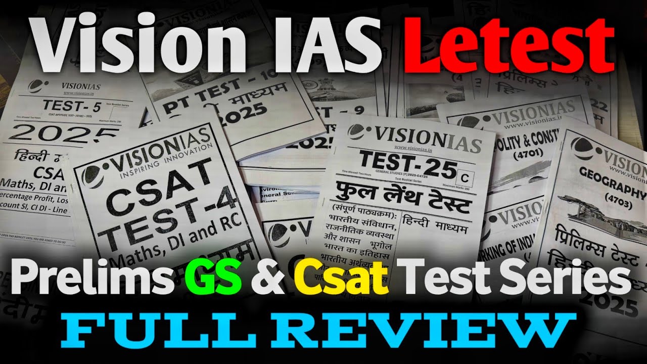 Best Test Series for UPSC Prelims 2025 | Vision IAS PT Test Series ...