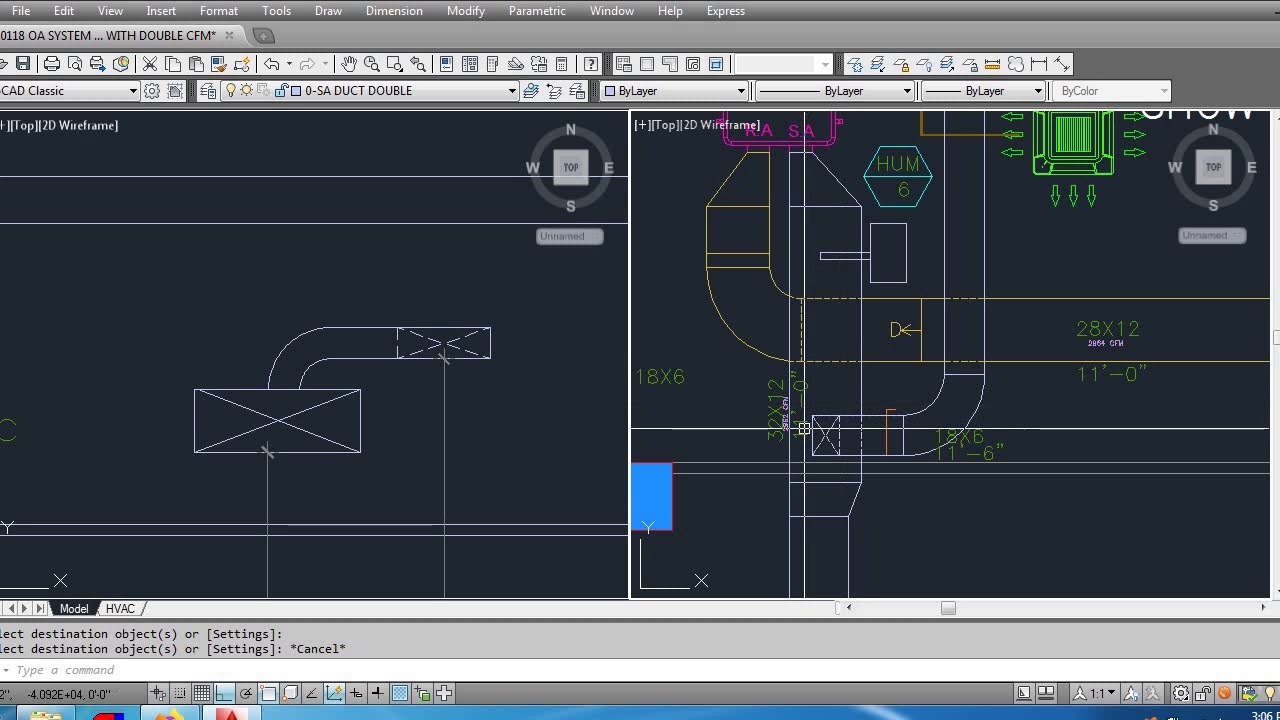 How to find Bottom of duct  DUCT BOD