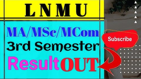 LNMU||PG 3rd semester ka result kese check kare||Ba,BSc,BCom ka result kb aayega||Result out