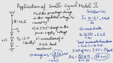 Application of Small-Signal Model 2 - Electronics 1: Module 2 Lecture 18 [ENG] ZE - 264