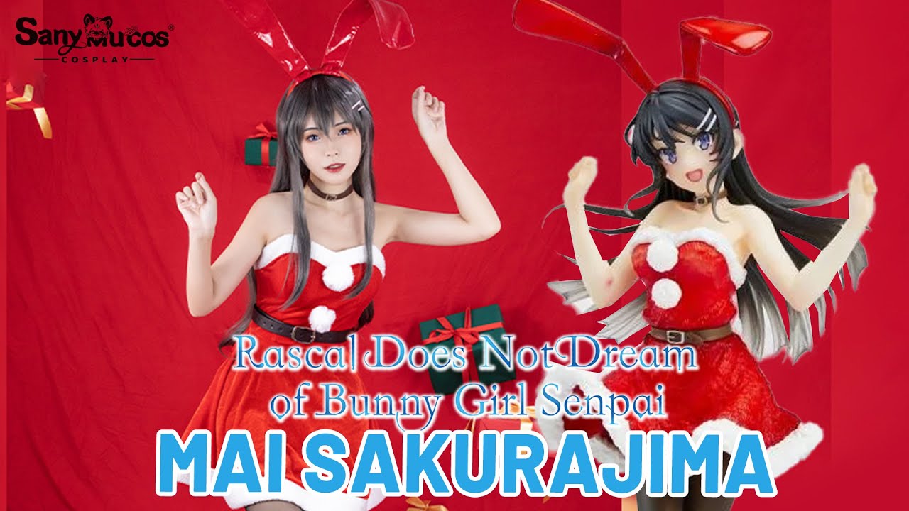 【SanyMuCos】Rascal Does Not Dream Christmas Bunny Girl Mai Sakurajima Cosplay Costume Detail Show