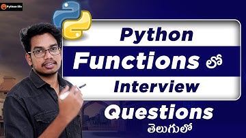 Python Functions Interview Questions | Python in Telugu