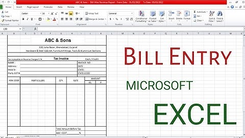Excel Invoice | How to create invoice in Excel | Excel में बिल बनाना सीखें | Excel Practice invoice