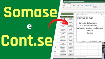 FUNÇÕES CONDICIONAIS EXCEL | Somase e Cont.se