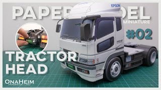 #02 Making a high detail papercraft TRACTOR Head model (1/24 scale) screenshot 2