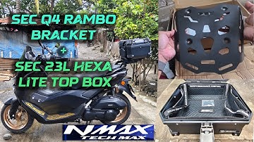 Jumpcuts | Installing SEC Q4 Rambo Bracket + SEC 23L Hexa Lite Top Box for Nmax TechMax