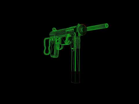 Grease Gun Wire-Frame Render