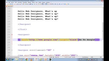 HTML New Video Tutorials in Urdu Hindi part 14 marquee tag