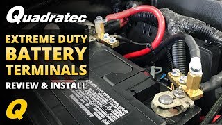 How to Install Quadratec Extreme Duty Battery Terminals for Jeep Wrangler JK  in less than 5 minutes - YouTube