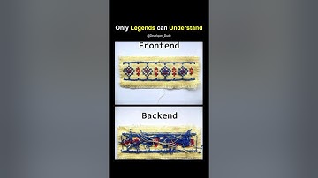 Frontend vs Backend #coding #programming #programmer #coder