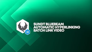 Sundt Bluebeam   Automatic Hyperlinking   Batch Link Video