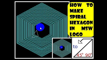 How to make a Spiral Hexagon in MSW Logo/MSW LOGO command for Hexagon/MSW logo command for class 4&5