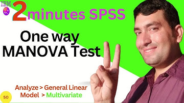 One-way MANOVA Test in SPSS || Multivariate Variance Analysis in SPSS || Imtiaz Khan