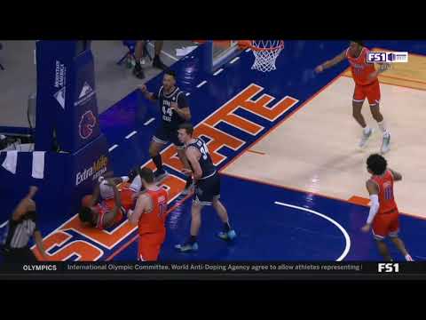 Boise State Vs Utah State Insane Last Minute 2021 NCAAM BASKETBALL