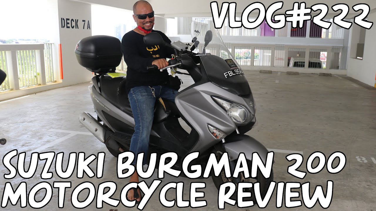 Видеоблог №222 Обзор мотоцикла Suzuki Burgman 200 в Сингапуре