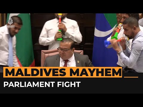 Chaos during Maldives parliament session | #AJshorts