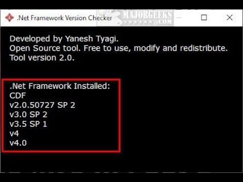 How to Check Which Microsoft  NET Version is Installed