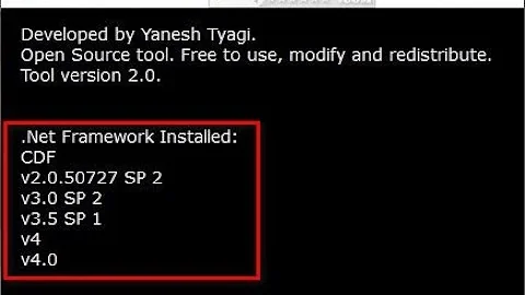 How to Check Which Microsoft  NET Version is Installed