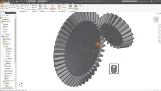 Create  and rotate Bevel Gear in Autodesk Inventor