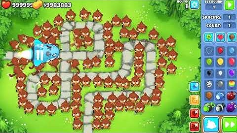 100 dart monkeys vs. MOABs.