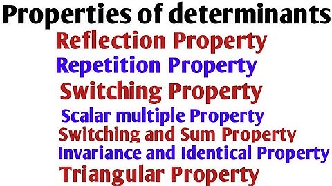 Properties of Determinants || Solving Determinants Using Properties || Evaluation of Determinants