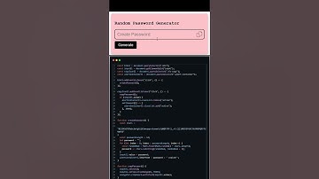 Random Password Generator with HTML, CSS, and JavaScript | Subscribe For More 🔐