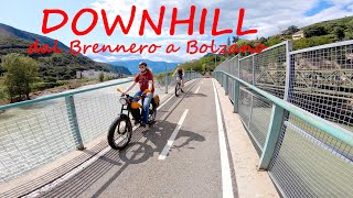 Downhill from Brenner Pass to Bolzano/Bozen  || Easy bike path in south Tyrol  ||  4K